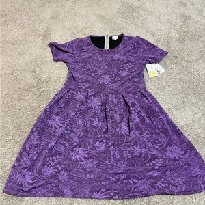 LuLaRoe Purple Floral Casual Dress